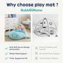 Baby Play Mat, Whale Tummy Time Mat with Toys, Baby Activity Gym for Infants 012 Months Sensory Floor Mat for Boys & Girls