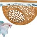 sicutoz Floating Betta Hide & Shrimp Cave  3D Printed Aquarium Hammock, Feeder & Rest Spot  Floating Betta Log & Cave Decor for Nano Tanks, Corydoras, Shrimp & Small Fish  Safe PLA, Patent Pending (Wood)