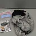 Cephermer Baseball Hat Wig,Hat with Hair attached 24'' Adjustable Black Cap with Long Wavy Synthetic Hair Extensions for Women Girls(Silver Gray)