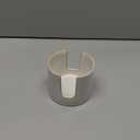 Sponge Holder for Kitchen Sink, Ceramic Dish Sponge Drying Caddy Scrubby Daddy Kitchen Organizer Cute Dish Rack for Sink Counter, Beige White (Cylindrical)