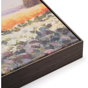 Akfado Canvas Frame for 30x40 Coastal Beachy Paintings, 1.5" Deep DIY Metal Floater Frames for Abstract Wall Art Prints, Ocean Wall Decor for Bedroom Hallway Entryway, No Glass & Back (Dark Brown)