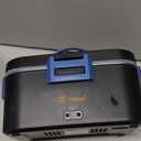 Nifogo Electric Lunch Box for Adults 80W with Temperature Display Heated Lunch Box Food Warmer Lunch Box 1.8L Stainless Steel Container&Bag 12V/24V/110V for Car/Truck/Work(Blue)