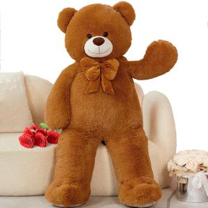 MorisMos Giant Teddy Bear 4 ft Stuffed Animal for Girlfriend,Cuddly Stuffed Big Bear Plush Toy for Valentines,47 inches Big Stuffed Animal Bear Christmas Baby Shower for Boyfriend,Wife,Children (X-Large, Tan)