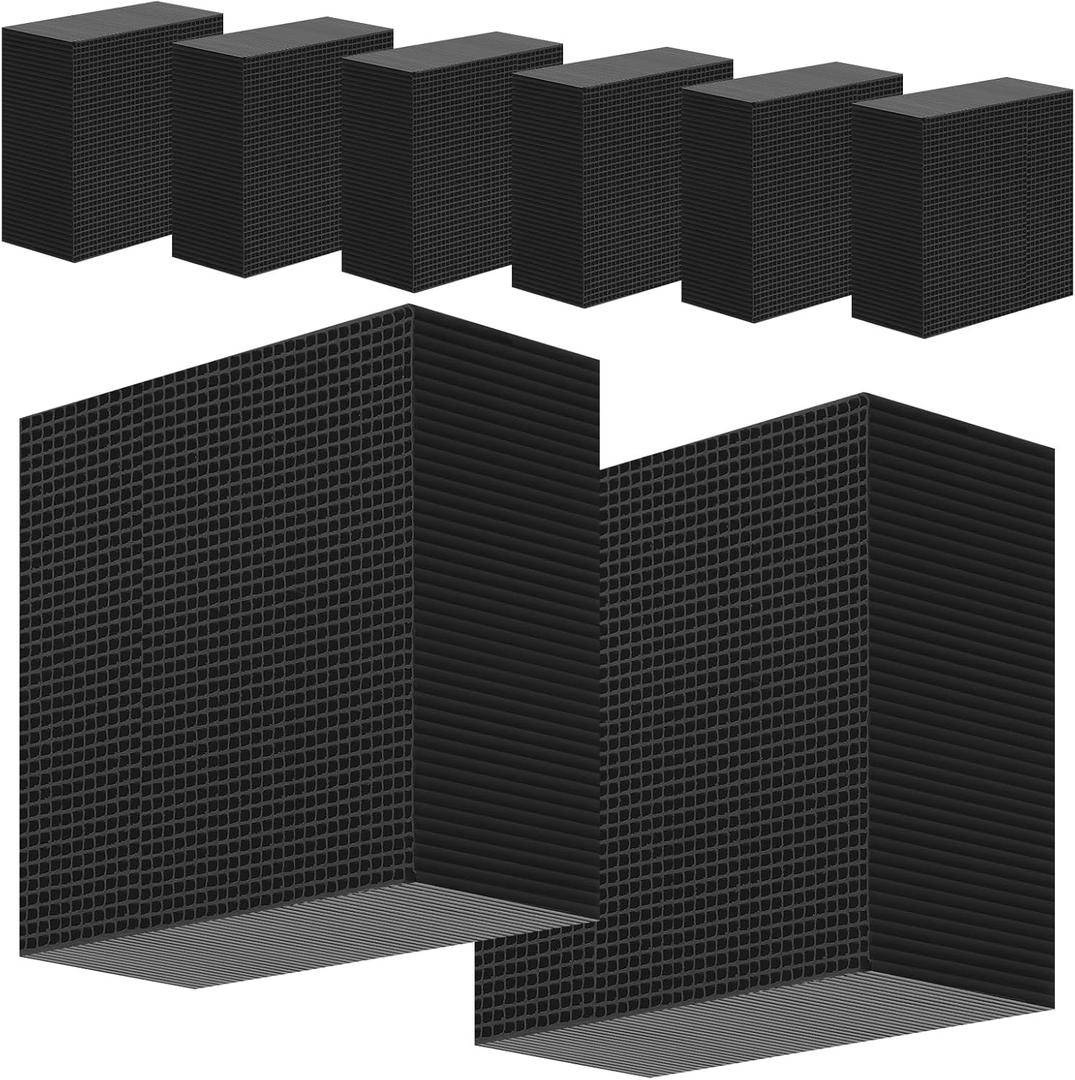 Conelist 8 Pcs Aquarium Cube Filter Activated Carbon Aquarium Filter Water Filter for Fish Tank 4 x 4 x 2 Inch Cube Honeycomb Structure Charcoal Deodorant for Ponds Pools Horses Stock Tank Filtration