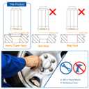 GAsupply Black Lug Nuts 14X1.5, Close End Bulge Acorn Lug Nuts 3/4 inch Hex 1.9inch Tall Conical Seat (24 Pack)