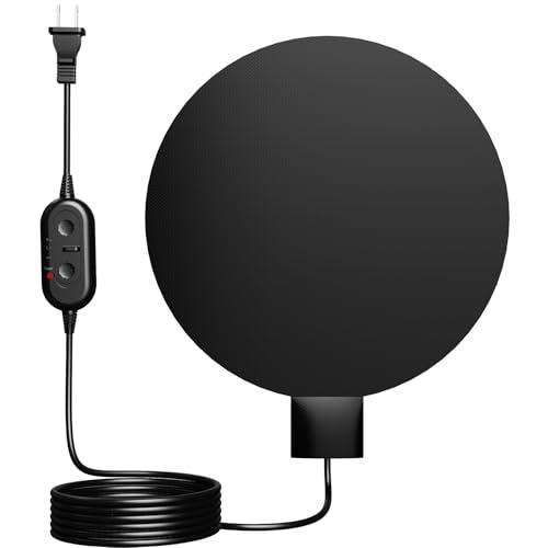 Chicken Water Heater for Winter, 6'' Heated Waterer Base for Metal/Plastic Poultry Waterer, 2-Temperature Settings, Built-in Thermostat (140°F - 194°F), Silicone Coop Heater with 6ft Power Cord (1PC)