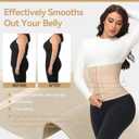 SHAPSHE Waist Trainer for Women Tummy Control Support Cincher Segmented (White, XL)
