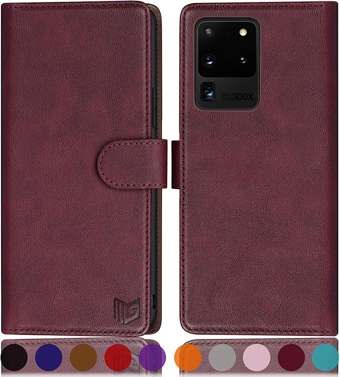 SUANPOT for Samsung Galaxy S20 Ultra 6.9"(Non S20/S20+) Leather Wallet case with RFID Credit Card Holder Flip Folio Book Magnetic Cover
