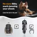 Rollerblade Office Chair Wheels, Set of 5 Replacement Casters for Desk and Gaming Chairs, Safe for Hardwood Floors, Tile, Laminate & Carpet, Support Up to 650 LBS, Easy Install, Universal Fit, Clear