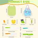 19 Pcs Kids Cooking Sets , Montessori Kitchen Tools for Toddlers, Safe Knife Set for Real Cooking ,Vegetable Crinkle Cutters Serrated Edges Plastic Toddler Knifes , Toddler Toys Set for Real Cooking