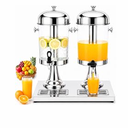 4.2 Gallon Beverage Dispenser, Dual Drink Dispenser with Stand, Stainless Steel Juice Dispenser with Ice Core, Leak Proof Spigot & Drip Tray, Commercial Drink Dispenser for Parties Buffet Catering