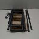 Side Table for Small Spaces, Narrow End Table with Magazine Holder, 2 in 1 Design Slim Side Table, Skinny Nightstand for Living Room Bedroom, Thin Side Magazine Table, Rustic Brown