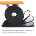 DOBTIM Neoprene Rubber Strips 1/8 (.125)" Thick X 2" Wide X 10'Long, Solid Rubber Rolls Use for Gaskets DIY Material, Supports, Leveling, Sealing, Bumpers, Protection, Abrasion, Flooring, Black