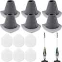 6+6 Pack NES215A/ NES210 Vacuum Filter Set for Eureka NES215A/ NES210/ NES212/ NES215 Blaze Stick Vacuum Cleaner, 6 Vacuum Filters + 6 Pre-Motor Filters, Compare to Part #N0101 & N0102