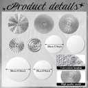 Blulu 9 Pcs Silver Mirror Wall Decor Metal Round Home Art Decor Decorative Modern Circle Mirror Wall Art Sculpture Hanging Decorations for Home Living Room Office