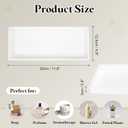 uxcell Silicone Bathroom Tray, 11.8" x 4.9" Rectangular Vanity Tray for Dresser Top, Toilet, Small Tray for Soap Dispenser Lotion Bottles Perfume Jewelry Candle, White