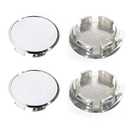 Rheedal 4Pcs 56.5mm(2.22inch) Push Through Center Caps Replacement Plug for EZ Lube Open End Plus Plug Center Caps, (Chrome OD 56.5mm, ID 47.4mm)