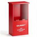 Ougist Fire Extinguisher Cabinet, Holds 2-1/2 lb Units, Rust-Proof Fire Extinguisher Wall Box with Shatter-Proof Acrylic Window for Garages & Basements, Built for Real Life, Large