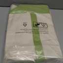 TOPDesign 3-Pack Canvas Tote Bags with an External Pocket, Reusable Grocery Shopping Bags, Top Zipper Closure, Daily Essentials (Light Green/Natural)