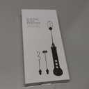 Electric Milk Frother Handheld with 3 Whisks - USB Rechargeable frother 3-Speed Adjustable Foam Maker Drink Mixer for coffee Latte Cappuccino Cake Egg Hot Chocolate (White)