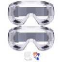 AirGearPro Vision-1000 Anti-Fog Safety Goggles | Impact Resistant Protective Goggles | ANSI Z87.1 Work Goggles for Painting, Sanding, Dust, Woodworking, Construction, Chemistry, Laboratory (2 Pack)
