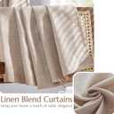 jinchan Linen Curtains with Privacy Lining 84 inch Length Lined Curtains for Living Room Bedroom Light Filtering Taupe Drapes Neutral Farmhouse Cottage Core Home Office Rod Pocket Back Tab 2 Panels