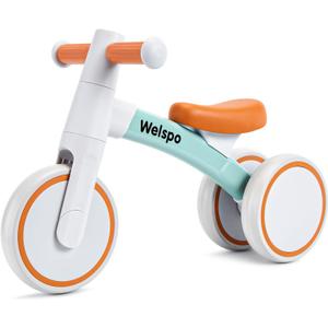 welspo Baby Balance Bikes for 1 Year Old Boys Girls 12-24 Months Kids Toddler First Bicycle Infant Walker Children No Pedal 3 Wheels Mini Bike Riding Toys (Orange)