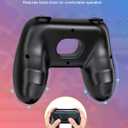 3 x WAXITY [Fit For switch1/2] Hand Grips for Switch 2 (2025)/OLED, Ergonomic Comfort&Wear-Resistant Handle Grips for Joy Cons Controller Accessories Kit Control Handle for Switch 2 (Black)