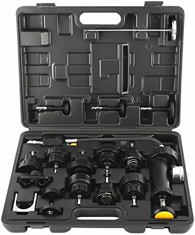 KUNTEC 18pcs Universal Radiator Pressure Tester Vacuum Pump Type Cooling System Kit