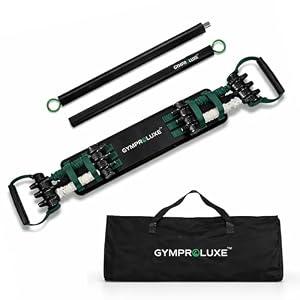 Gymproluxe Original Resistance Bands Bar Set - Exercise Band Set for Home Gym - 198 lbs Workout Band Set - Multi Gym Fitness Equipment for Home Workout