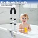 Adjustable Bathtub Grab Bar for Seniors - 3-Level Height Adjustment (13.7"-15.7"), Fits Tub Walls 3"-7", Safety Rail for Elderly & Disabled, Non-Slip Handle for Bathtub, Supports 300 lbs