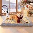 Mora Pets Dog Heating Pad Heated Cat Bed 9 Adjustable Temperature Pet Warming Mat with Timer Auto Power Off Waterproof Heated Pet Blanket 28 Inch for Cats and Dogs Indoor (28.0"L x 18.0"W x 1.5"Th)