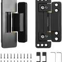 HBL' 2 Pack Hidden Door Hinges, Ultra-Thin Adjustable Concealed Hinges for Secret Doors, Pantries & Closets, Heavy Duty Invisible Design