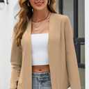 2025 Fashion Womens Full Zipper Sweatshirt Jackets Lightweight Casual Long Sleeve Shirt Jacket Coats Khaki, Medium