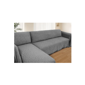 HOMERILLA Sectional Couch Covers 2 Pieces L Shaped Sofa Cover for Sectional Couch L Shape Washable Blanket Furniture Protector for Pets Dogs (Dark Grey, X-Large)