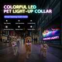 PcEoTllar Light Up Dog Collars, Led Dog Collar, 6 Flashing Mode, Rechargeable, Waterproof, Adjustable Glow in The Dark Dog Collars, Flashing Lighted for Night Walking, Blue S