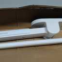 26.8 INCH Flip-Up Toilet Grab Bar with Support Leg, Wall-Mounted Safety Rail for Bathroom, Night Glow Strips on Both Sides, Folding Handrail for Elderly & Disabled