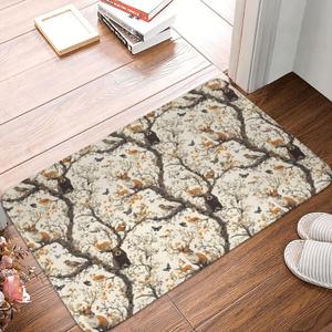 Bathroom Rugs Mat - Forest Small Animals Print 16x24in Flannel Bath Mats for Bathroom Floor, Non-Slip Washable Bath Rugs Mats for Kitchen Bedroom Front Door Indoor Home Decor