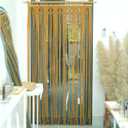 Boho Curtains For Living Room, Macrame Wall Hanging, Bead Doorway Curtain, Beaded Curtain, Hanging Beads For Doorways, Bohemian Doorway Beads, Beaded Curtains L77" X W35", Bead_Gold