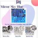 HOUSE OF PARTY Blue Shimmer Wall Backdrop - 24 Pcs Square Sequin Wall Panels Shimmer Backdrop, Wall Decor for Birthday Decorations, Wedding & Bachelorette Party