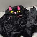 UiopSo Unisex Adult Onesie Pajamas,Flannel Hooded Sleepwear Halloween Costumes Animal Cosplay Homewear (Small, Black Cat)