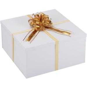 BoxSkivra White Giant Gift Boxes Extra Large Gift Box 20x20x10 inch, 1 Count