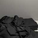 Twin XL 100% Microfiber Double Brushed Sheet Set - Extra-Soft & Wrinkle-Free - 15" Deep Pockets, 39" x 80" - Ideal for Dorms, Hospitals & Split King Beds - 3 PC Set (Twin XL, Black)