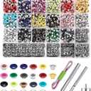 Metal Eyelets Grommets, 680Pcs 17 Colors 3/16 inch Metal Grommets Kit, Multi-Color Eyelets Set with Installation Tool, Measuring Tape and Storage Box for DIY Shoes Belt Clothes Crafts Bag