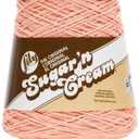 Lily Sugar N Cream Cones Coral Rose Yarn - 1 Pack of 400g/14oz - 100% Cotton - #4 Worsted (Medium) - 674 Yards - Knitting/Crochet