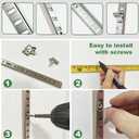 8 Pcs 36 Inch Shelf Pilaster with 40 Clips and 72 Screws, Adjustable Shelf Brackets Standard Mortise Mount Metal Shelves, Steel Wall Mounted Shelf Pilaster