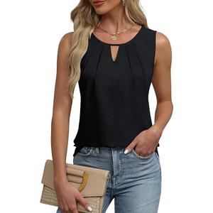 Womens Business Casual Tank Tops Work Clothes Dressy Casual Blouses Summer Tops Clothes, Size M