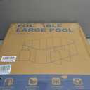 Foldable Pool Non-Inflatable, Large Collapsible Swimming Pool for Kids Adults, Hard PVC Board, 10 Triangle Supports, Family Backyard Outdoor Pool, Blue 86.6" x 53.1" x 19.7"