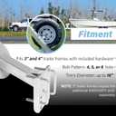 3001.0064 Heavy-Duty High-Mount Spare Tire Carrier Fit for 5 & 6-Hole Tires Up to 16 and 3" and 4" Trailer Frames