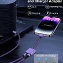 iPhone Dongle Headphone and Charger 2 in 1, Lightning to 3.5mm Audio Jack + Charge Splitter [Mfi Certified] iPhone Aux Adapter Female Converter for Apple 14 Plus 13 12 11 Pro Max XR XS iPad mini iPod